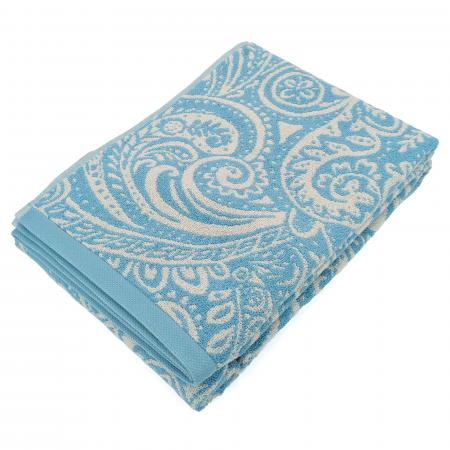 Drap de bain 100% coton 100x150 cm PLENTY bleu