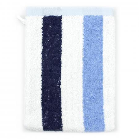 Gant de toilette 16x21 cm 100% coton 480 g/m2 CLASSIC STRIPES Bleu