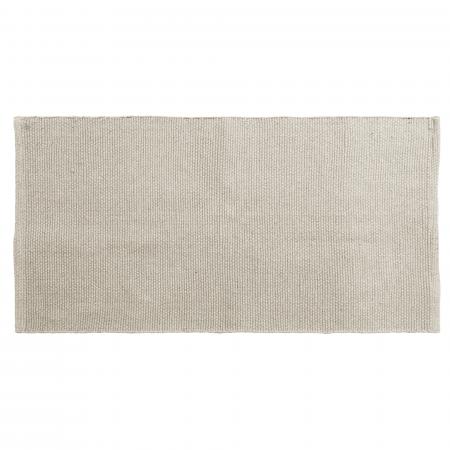 Tapis rectangulaire 70x140 cm pur coton MOOREA beige naturel