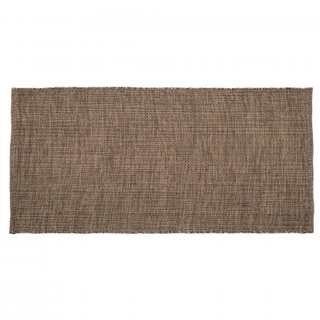 Tapis rectangulaire 70x140 cm pur coton MOOREA gris schiste
