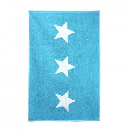 Tapis de bain 60x90 cm 100% coton 700 g/m2 STARS Bleu Turquoise