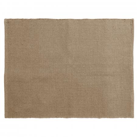 Tapis rectangulaire 130x170 cm pur coton MOOREA marron camel