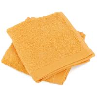 Lot de 2 serviettes invité 30x30 cm 100% coton peigné ALBA or