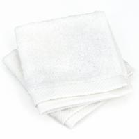 Lot de 2 serviettes invité 30x30 cm 100% coton peigné ALBA blanc