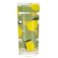 Lot de 3 verres à eau LIMONE motifs citron jaune