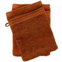 Lot de 2 gants de toilette NAÏA orange Argile