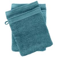 Lot de 2 gants de toilette NAÏA bleu Cérulé