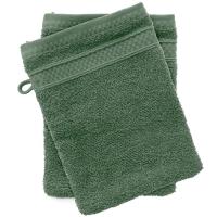 Lot de 2 gants de toilette NAÏA vert Olive