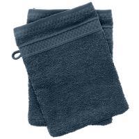 Lot de 2 gants de toilette NAÏA bleu Orage