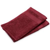Lot de 2 serviettes invités 30x50 cm NAÏA rouge Carmin