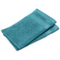 Lot de 2 serviettes invités 30x50 cm NAÏA bleu Cérulé