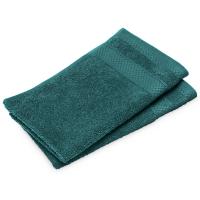 Lot de 2 serviettes invités 30x50 cm NAÏA bleu Paon