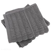 Lot de 2 serviettes invité 33x50 cm pur coton SWELL gris