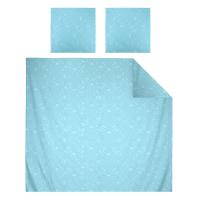 Parure de lit 240x220 cm Satin de coton PANTHEON Bleu clair