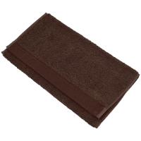 Serviette invité 30x50 cm 100% coton peigné ALBA chocolat