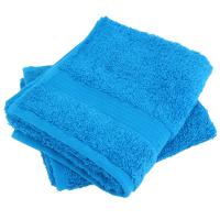 Lot de 2 serviettes invité 30x50 cm LUXOR turquoise