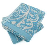 Lot de 2 serviettes invité 33x50 cm 100% coton PLENTY bleu