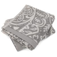 Lot de 2 serviettes invité 33x50 cm 100% coton PLENTY gris