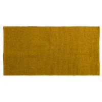 Tapis rectangulaire 70x140 cm pur coton MOOREA jaune gold