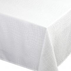 Nappe rectangle 150x250 cm Jacquard 100% polyester LOUNGE blanc