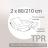 Drap housse relaxation uni 2x80x210 cm 100% coton ALTO Blanc - TPR Tête et pied relevable