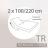 Drap housse relaxation uni 2x100x220 cm 100% coton ALTO Blanc - TR Tête relevable uniquement