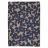 Housse de couette 140x200 cm percale de coton BLOEM à motif fleurs envers uni bleu Marine