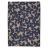 Housse de couette 160x210 cm percale de coton BLOEM à motif fleurs envers uni bleu Marine