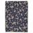 Housse de couette 200x200 cm percale de coton BLOEM à motif fleurs envers uni bleu Marine