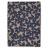 Housse de couette 240x220 cm percale de coton BLOEM à motif fleurs envers uni bleu Marine
