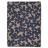 Housse de couette 260x240 cm percale de coton BLOEM à motif fleurs envers uni bleu Marine