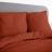 Parure de lit 240x220 cm MILA 100% polyester micro lavée rouge terracotta 3 pièces