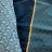 Parure de lit 260x240 cm collection JADE pur coton bleu 3 pièces