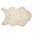 Tapis peau de bête 60x90 cm WOODLAND en fausse fourrure doublée suédine beige Craie