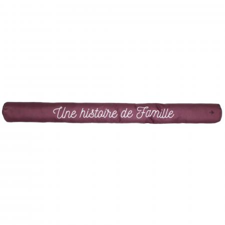 Boudin de porte 80 cm EN FAMILLE Rouge Bordeaux Histoire de famille