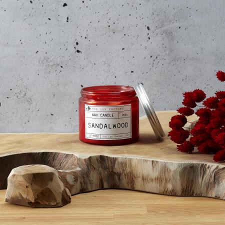 Bougie parfumée Senteur Bois de santal LAB FACTORY Rouge