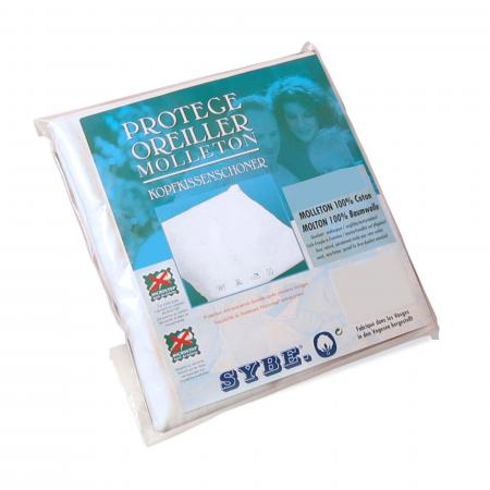 Housse de protection oreiller 65x65 cm Antonin Molleton absorbant traité anti-acariens