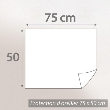 Housse de protection oreiller 75x50 cm Antonin - Molleton absorbant traité anti-acariens