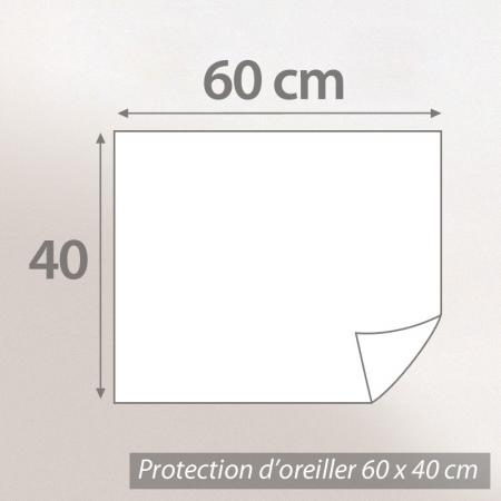 Housse de Protection d'oreiller 40x60 cm imperméable Antony Blanc