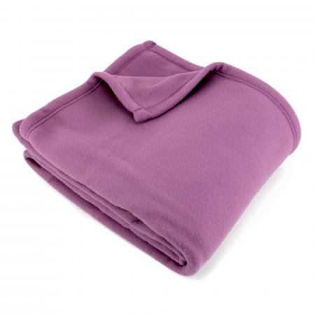 Couverture polaire 220x240 cm 100% Polyester 350 g/m2 TEDDY violet Mauve