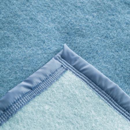 Couverture en 100% pure laine vierge 500g/m² - Bleu - 240x260 cm