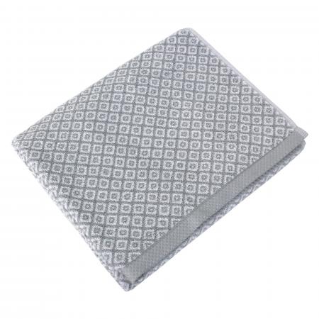 Drap de douche 70x140 cm SHIBORI mosaic Gris 100% coton 500 g/m2
