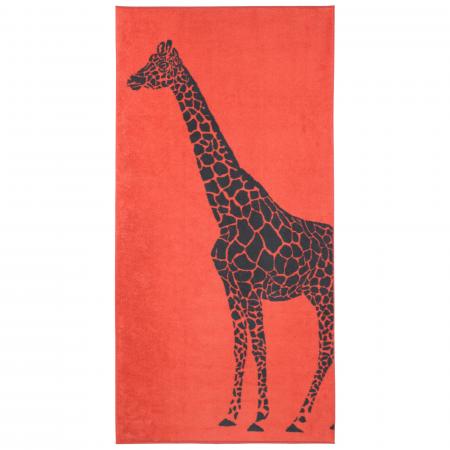Drap de plage 75x150 cm KENYA Orange Girafe