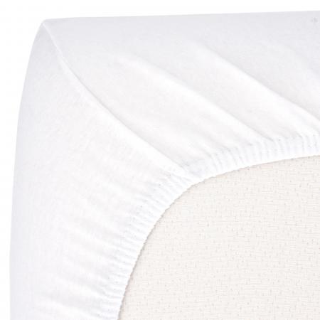 Drap housse jersey extensible 70x140 cm GAVROCHE 100% coton blanc