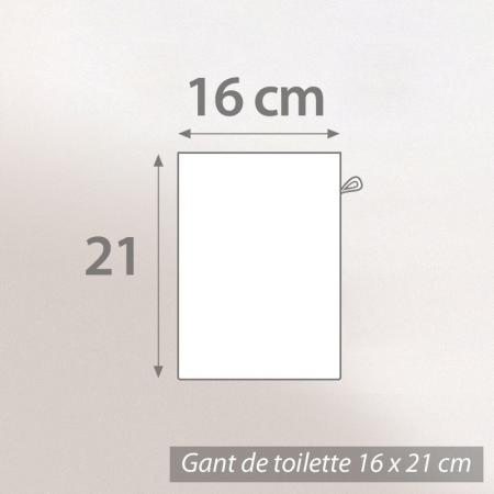Gant de toilette 16x21 cm ROYAL CRESENT Gris Craie 650 g/m2
