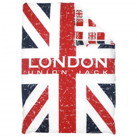 Housse de couette 140x200 cm 100% coton LONDON Union Jack