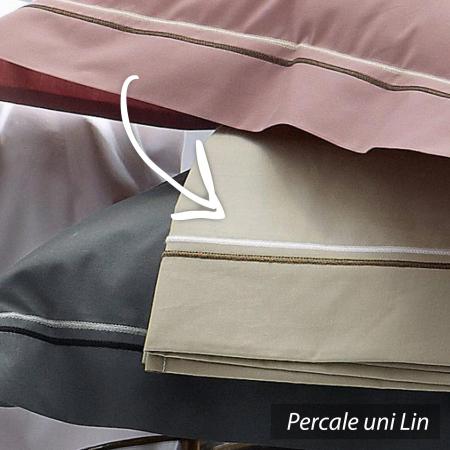 Housse de couette 240x220 cm uni Percale pur coton HOTEL DE PARIS Lin