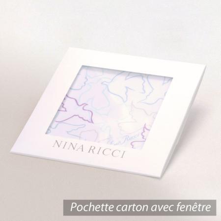 Mouchoir femme Nina Ricci / Colombus Bleu - 41x41 cm