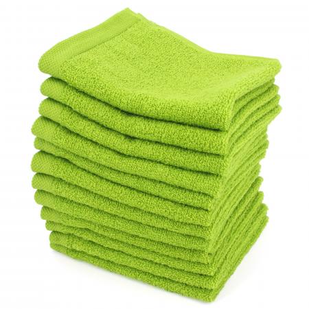 Lot de 12 serviettes invité 30x30 cm ALPHA vert Pistache