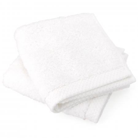 Lot de 2 serviettes invité 30x30 cm PURE Blanc 550 g/m2